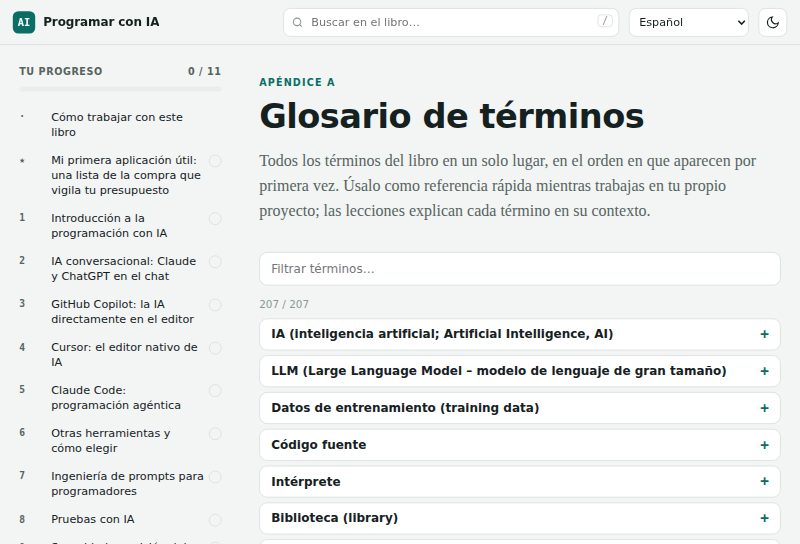Glosario de 207 términos con buscador