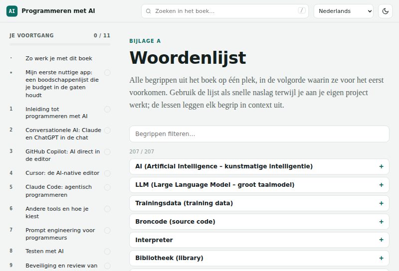 Doorzoekbare woordenlijst met 207 begrippen