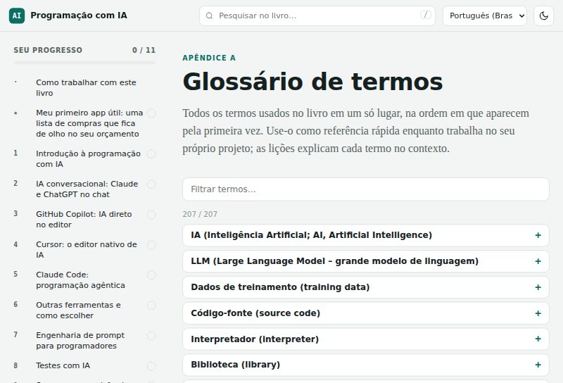 Glossário pesquisável de 207 termos