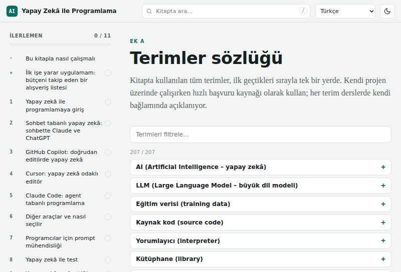 207 terimlik aranabilir sözlük