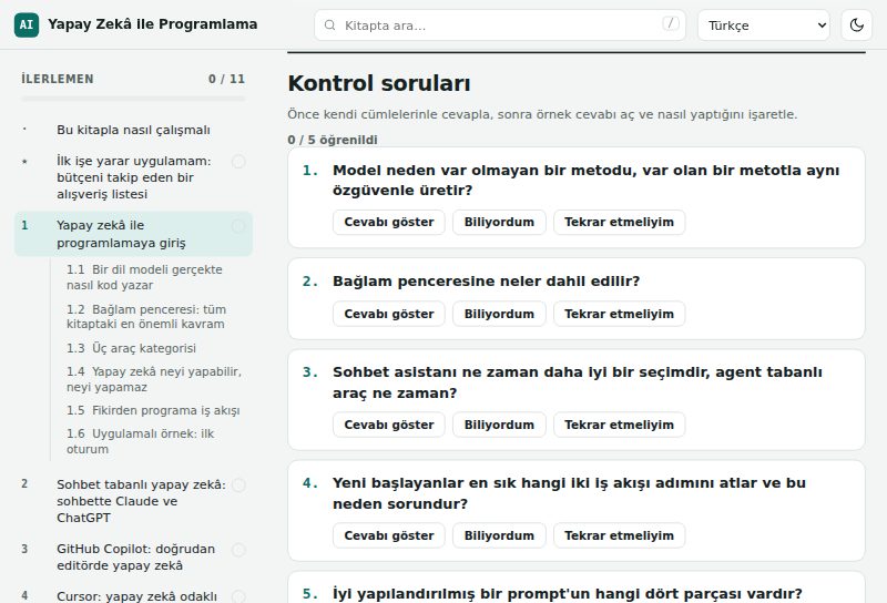 Cevabı göster düğmeli kontrol soruları