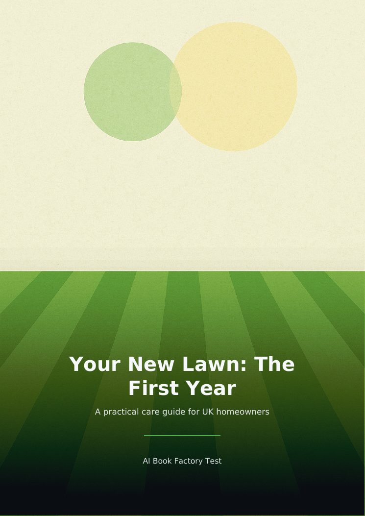 Modern cover of Your New Lawn: The First Year